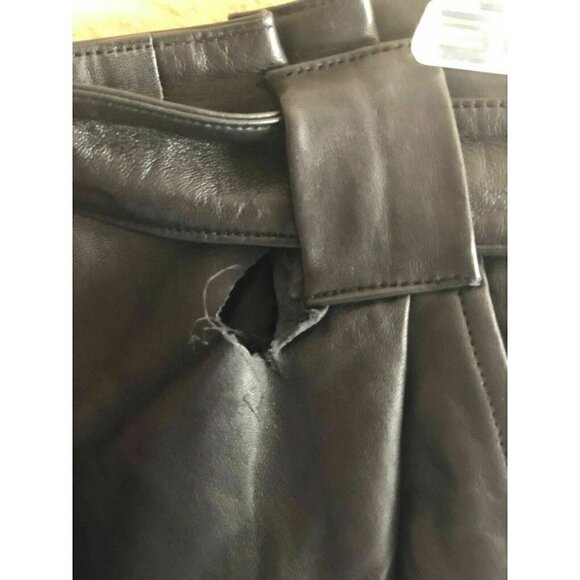 Just Female Womens Black Leather Sago Pants defect - Picture 5 of 11